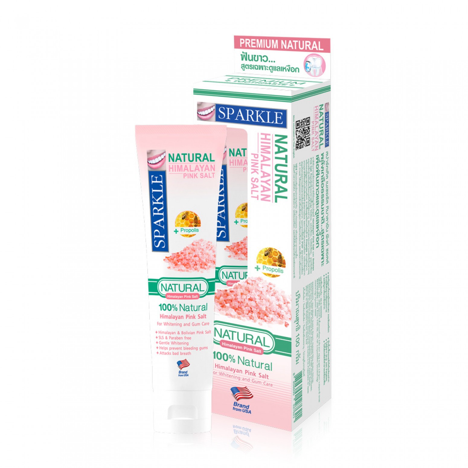 Sparkle Natual Himalayan Pink Salt Toothpaste 100g.