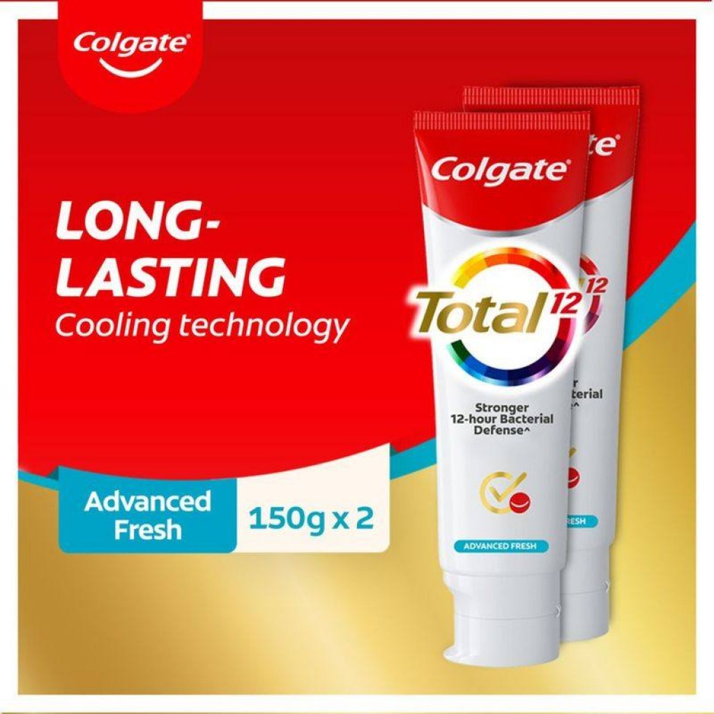 Colgate Total Advanced Fresh Gel Toothpaste 150g. Pack 2