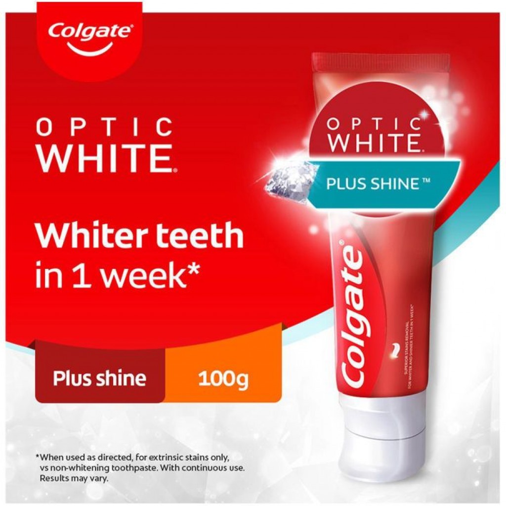 Colgate Optic White Plus Shine Toothpaste 100g.