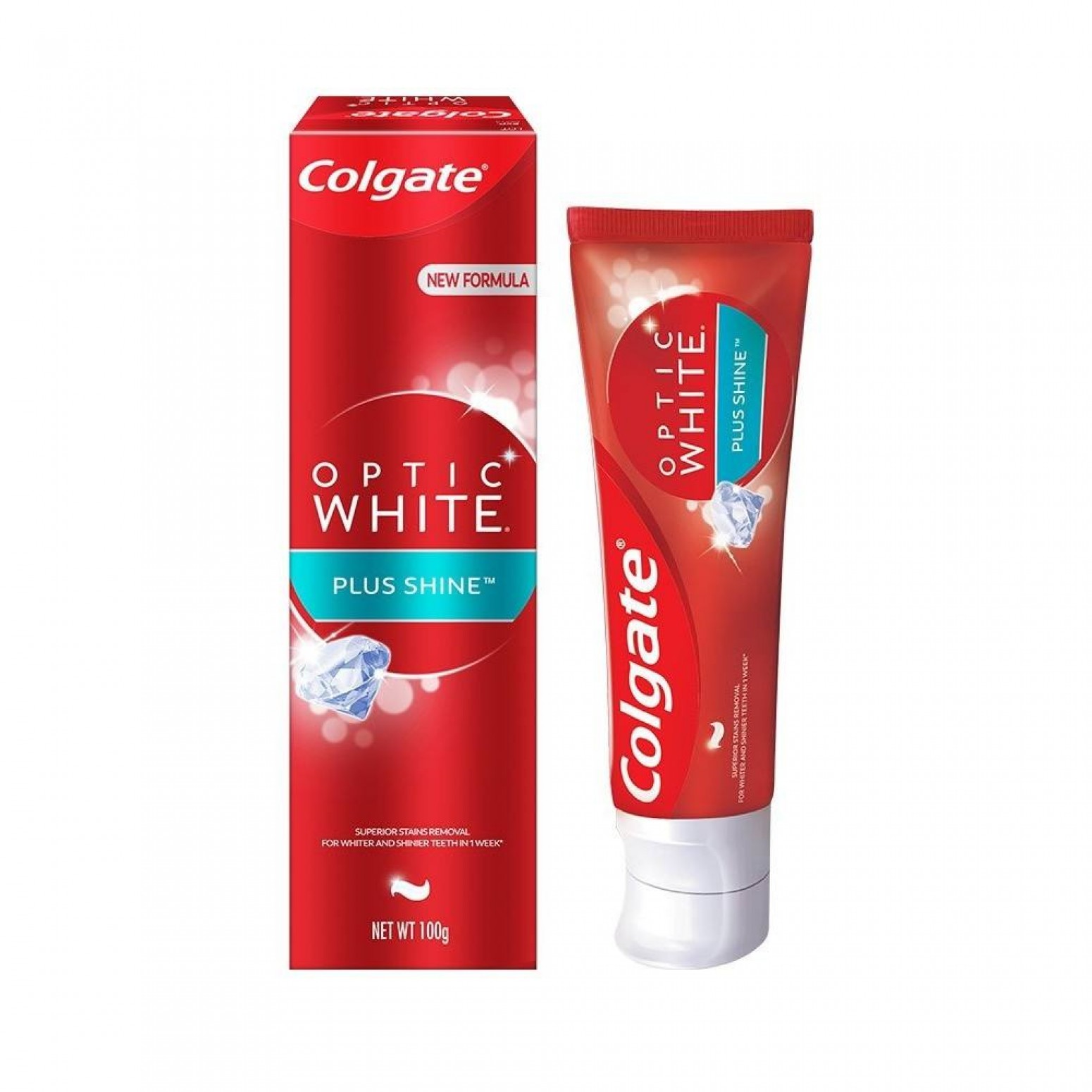 Colgate Optic White Plus Shine Toothpaste 100g.