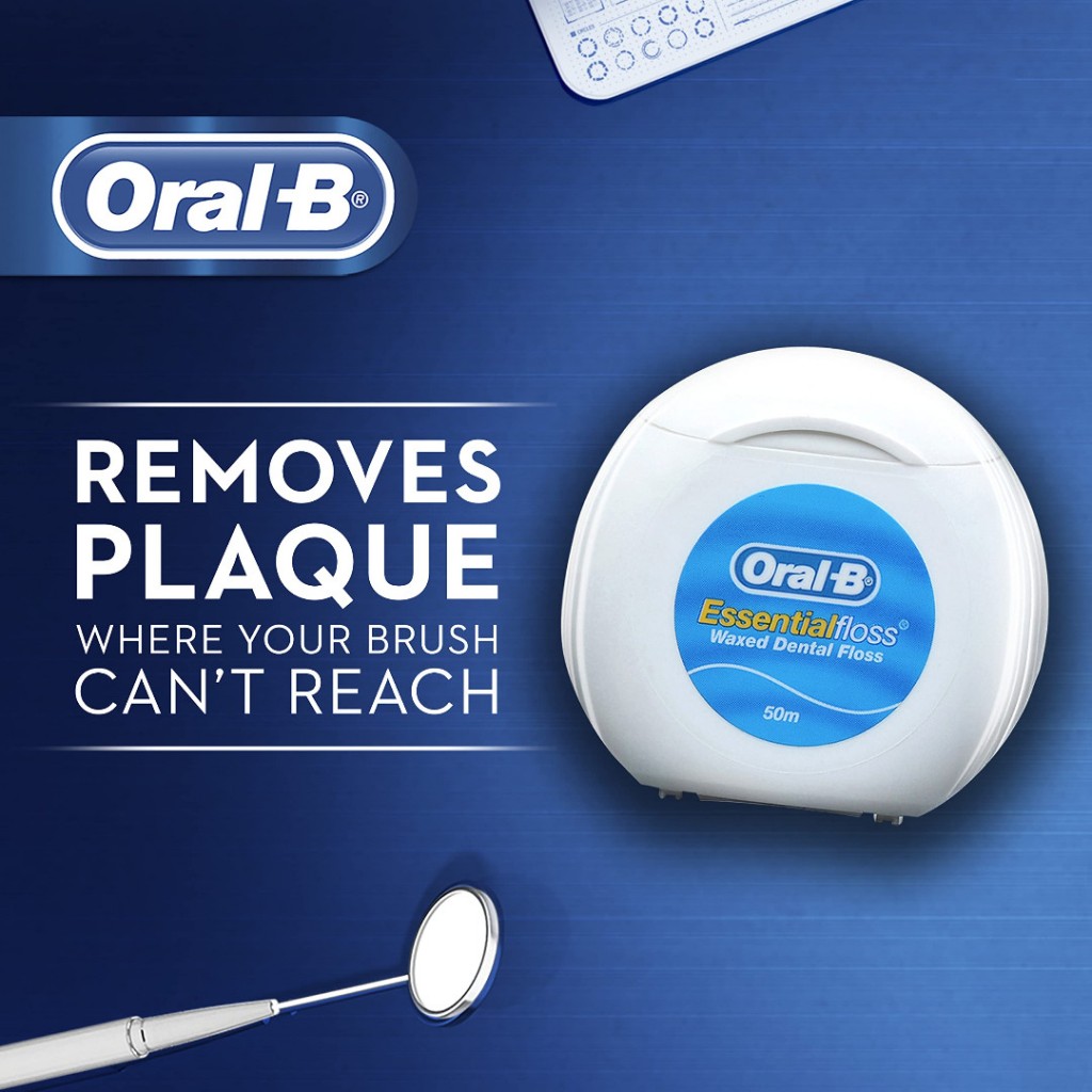 Oral B Essential Dental Floss 50m. Pack2