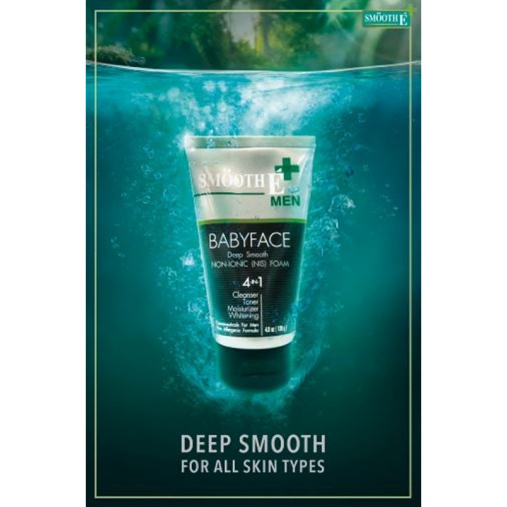 Smooth E Ideal Skin for Men Facial Foam 4.2oz.