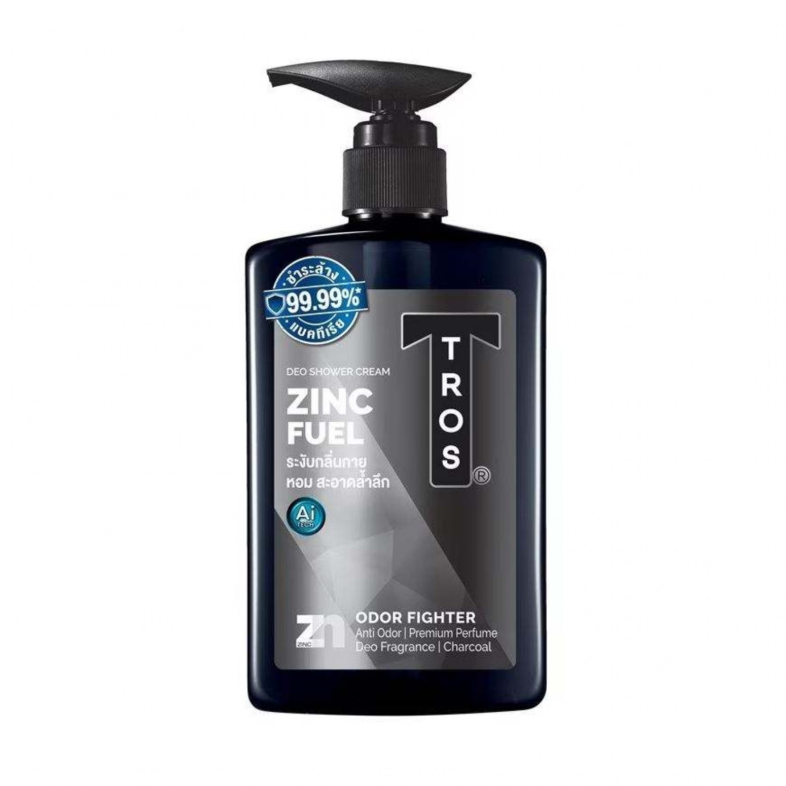 Tros Fuel Deodorant Zinc and Charcoal Body Wash 450ml.