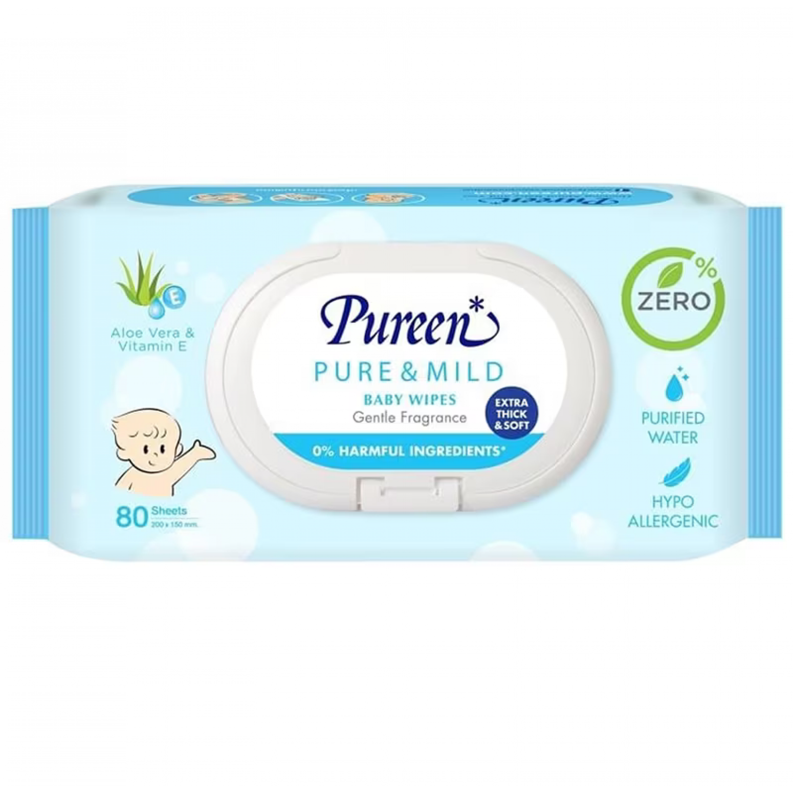 Pureen Baby Wipes 80pcs.