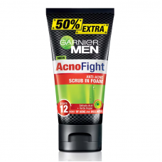 Garnier Men Acno Fight Anti Acne 12 In 1 Scrub Foam 150ml.