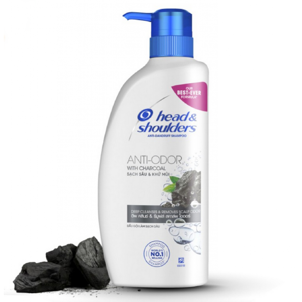 Head and Shoulders Anti Odor with Charcoal Shampoo 370ml.