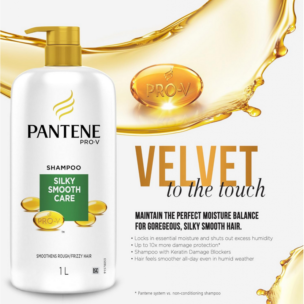 Pantene Silky Smooth Care Shampoo 380ml.