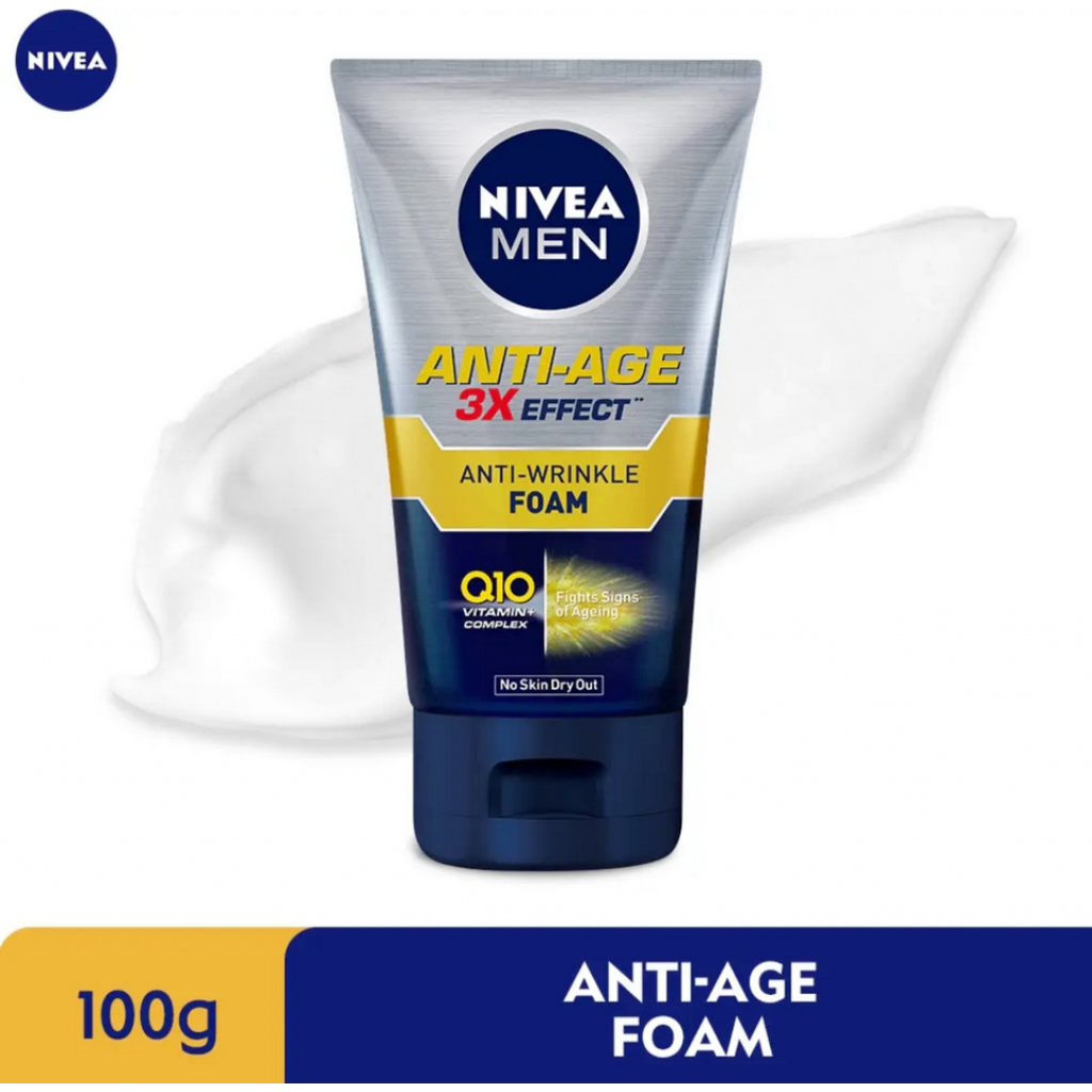 Nivea for Men Age Revitalizing Q10 Facial Foam 100ml.