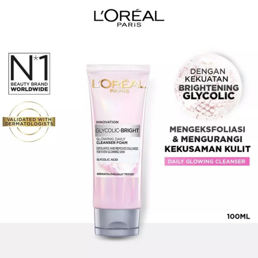 Loreal Glycolic Bright Glowing Daily Foam 100ml.