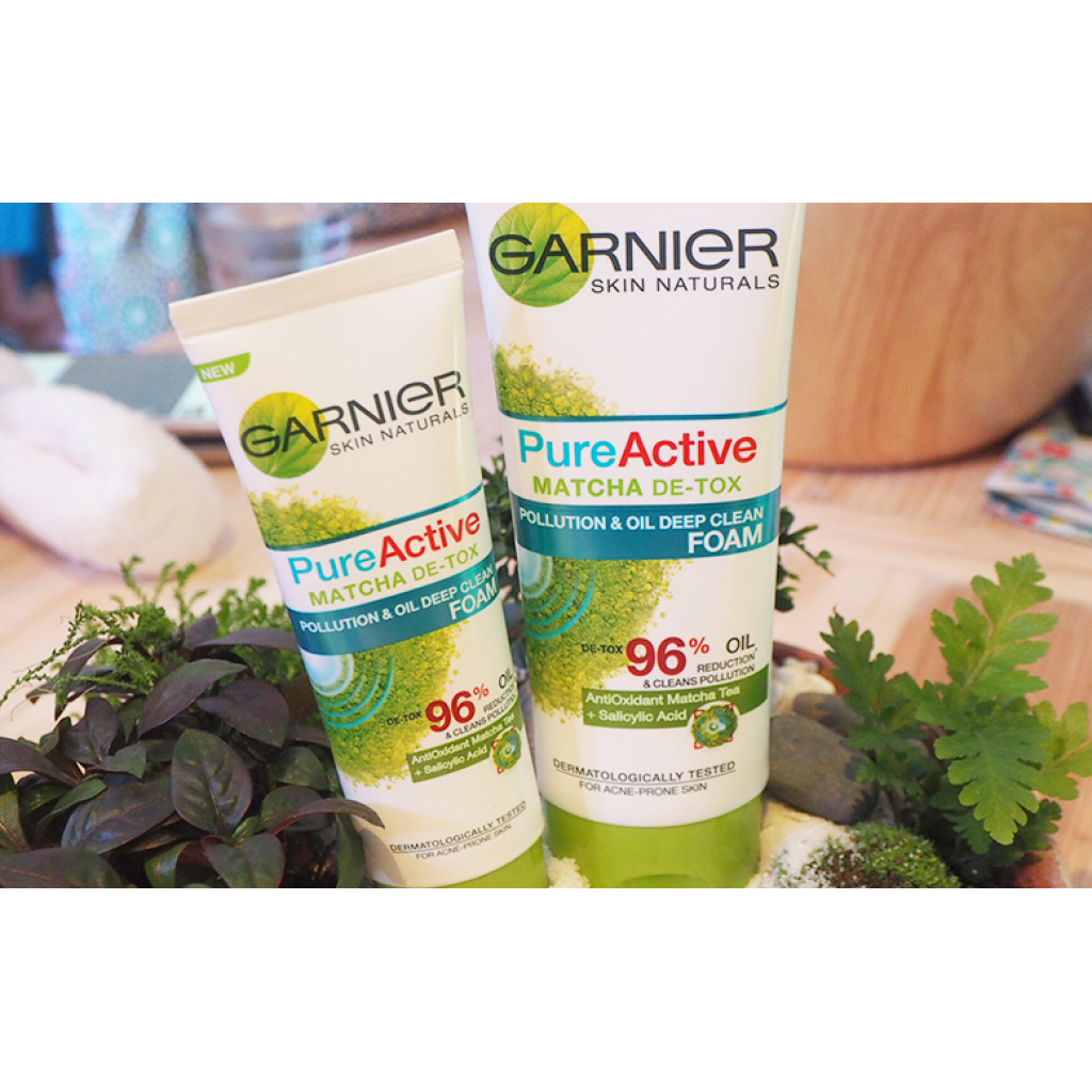 Garnier Pure Active Matcha Detox Facial Foam 100ml.