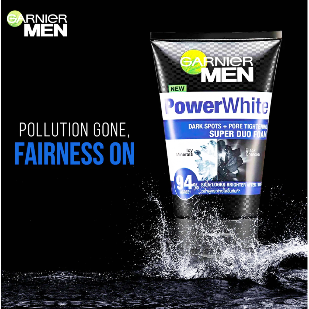 Garnier Men Power White Duo Foam 150ml.