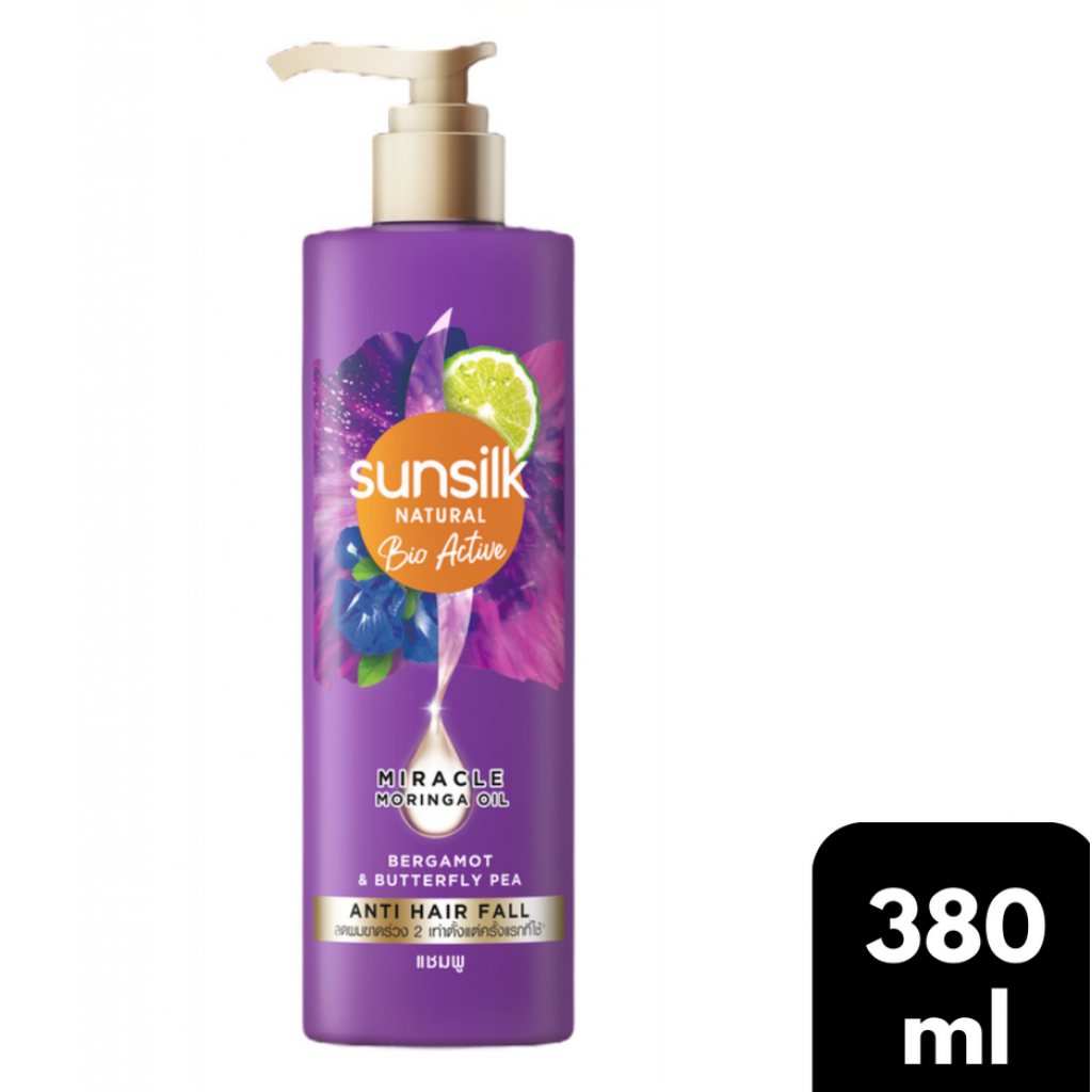 Sunsilk Natural Bio Active Bergamot&amp;Butterfly Pea Shampoo 380ml.