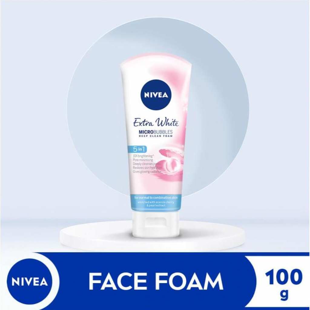 Nivea Extra White Peal Mud Foam 100g.