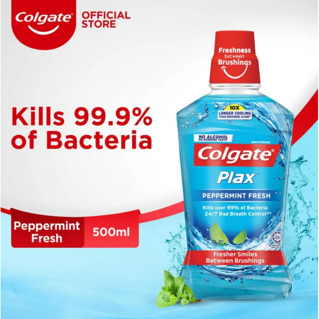 Colgate Plax Peppermint Mouthwash 500ml