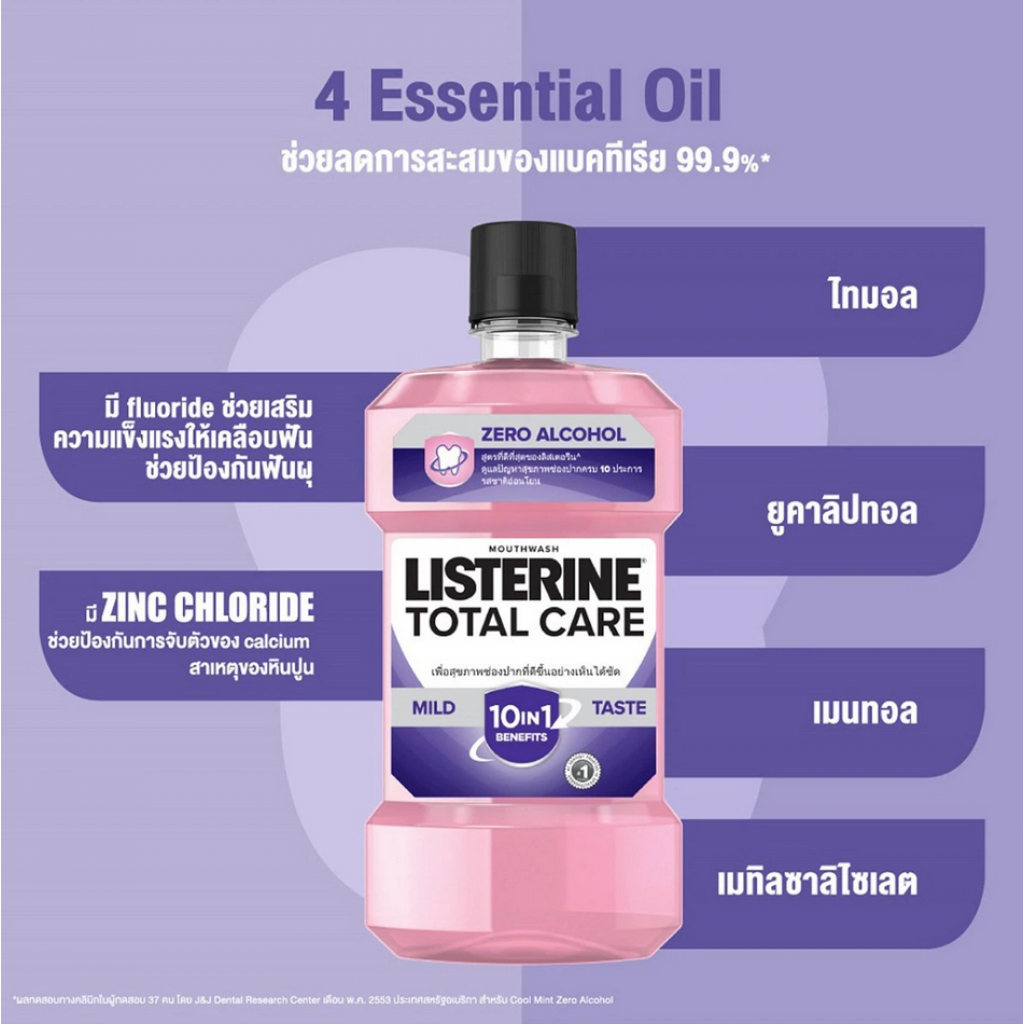 Listerine Total Care Zero Mouthwash 750ml.