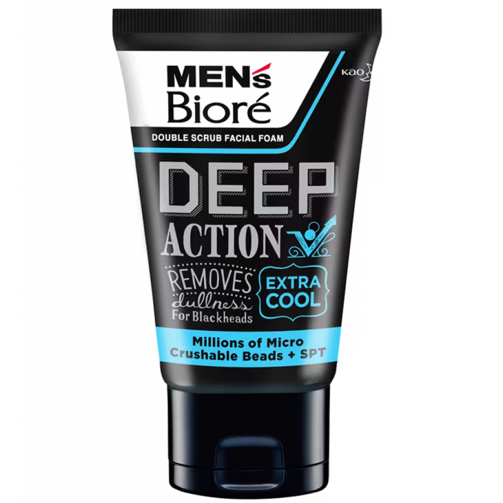 Biore Mens Facial Foam Deep Clean Extra Cool 100g.