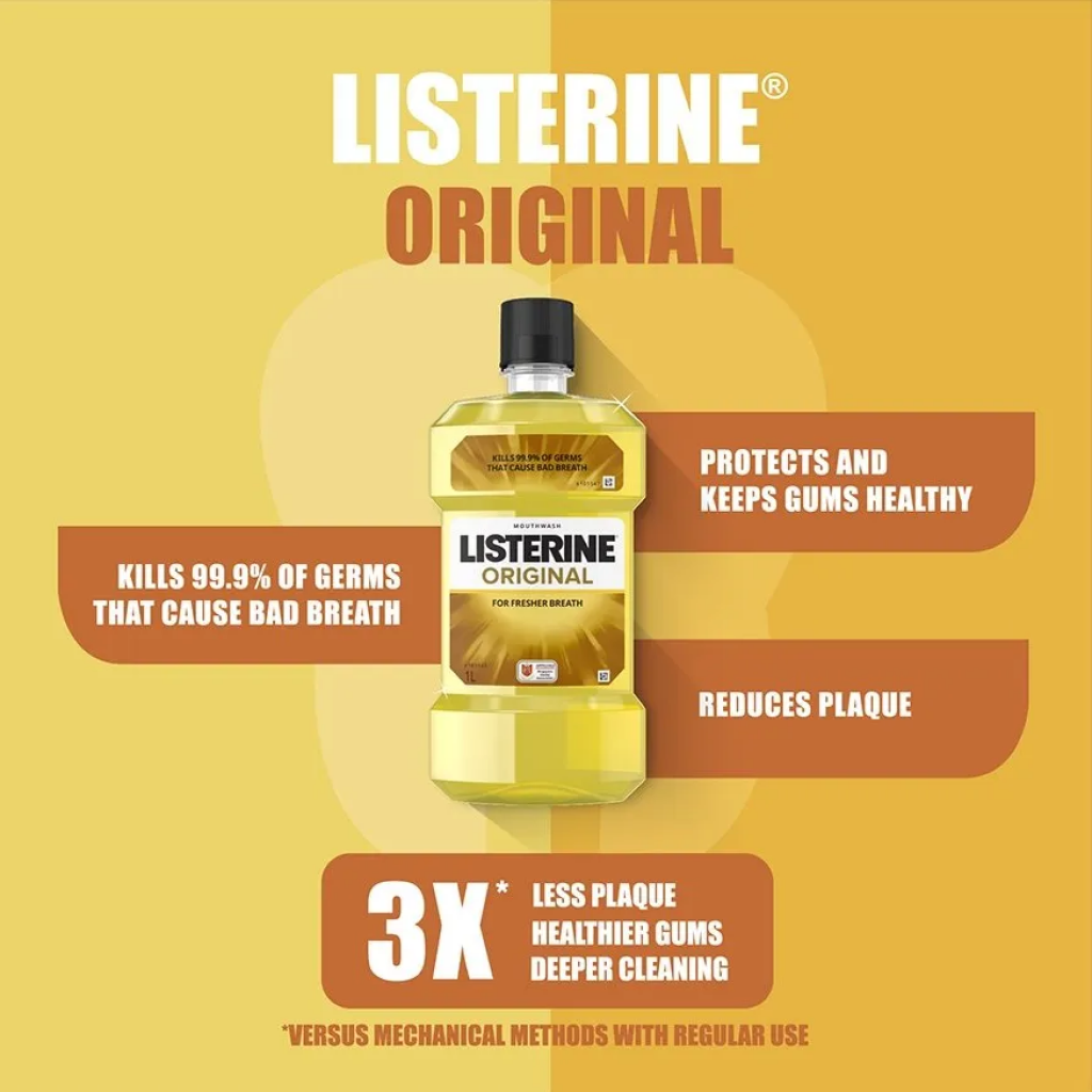 Listerine Original Mouthwash 750ml.