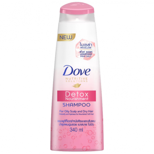 Dove Nutritive Solutions Detox Nourishment Pink Salt Moisture Shampoo 330ml.