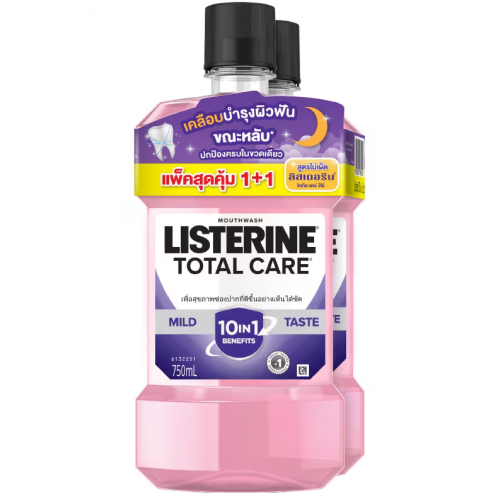 Listerine Total Care with Fluoride Mouthwash 750ml. Pack 2