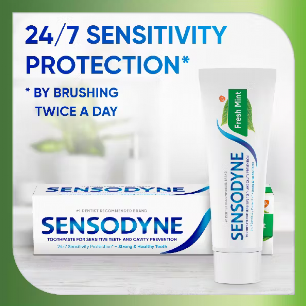 Sensodyne Fresh Mint Toothpaste 160g.