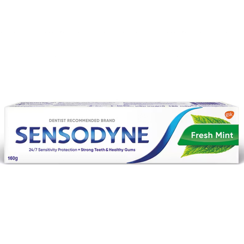 Sensodyne Fresh Mint Toothpaste 160g.