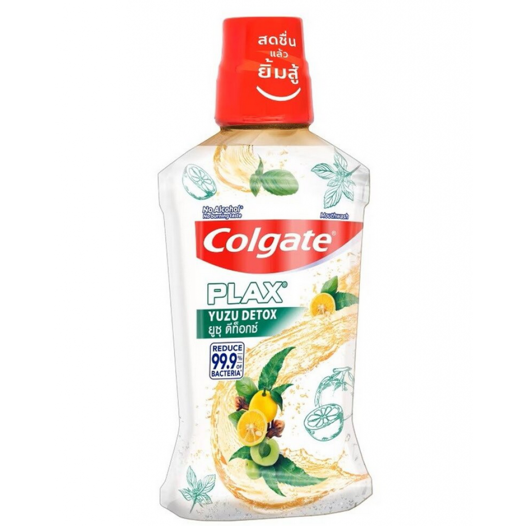 Colgate Plax Herbal Detox Yuzu Mouthwash 500ml.