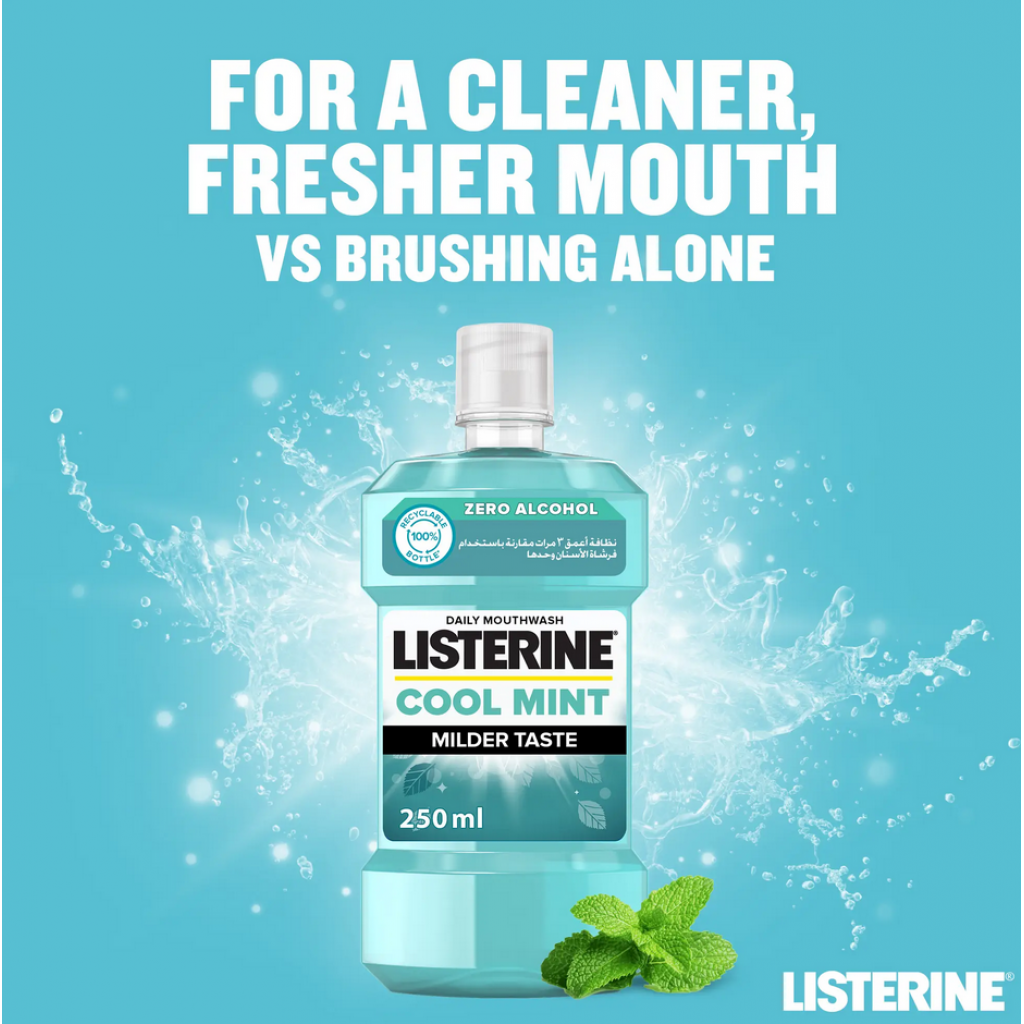 Listerine Coolmint Zero Mouthwash 750ml. Pack 2