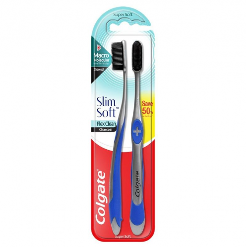 Colgate Slim Soft Flex Clean Ultra Soft Toothbrush Pack 2