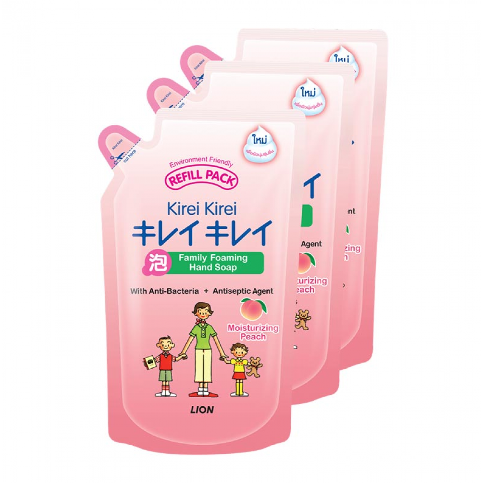 Kirei Hand Soap Peach Refill 200ml.