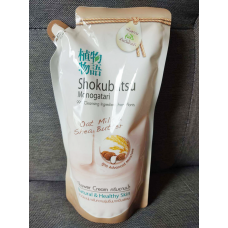 Shokubutsu Oat Milk and Shea Butter Shower Cream Refill 500ml.