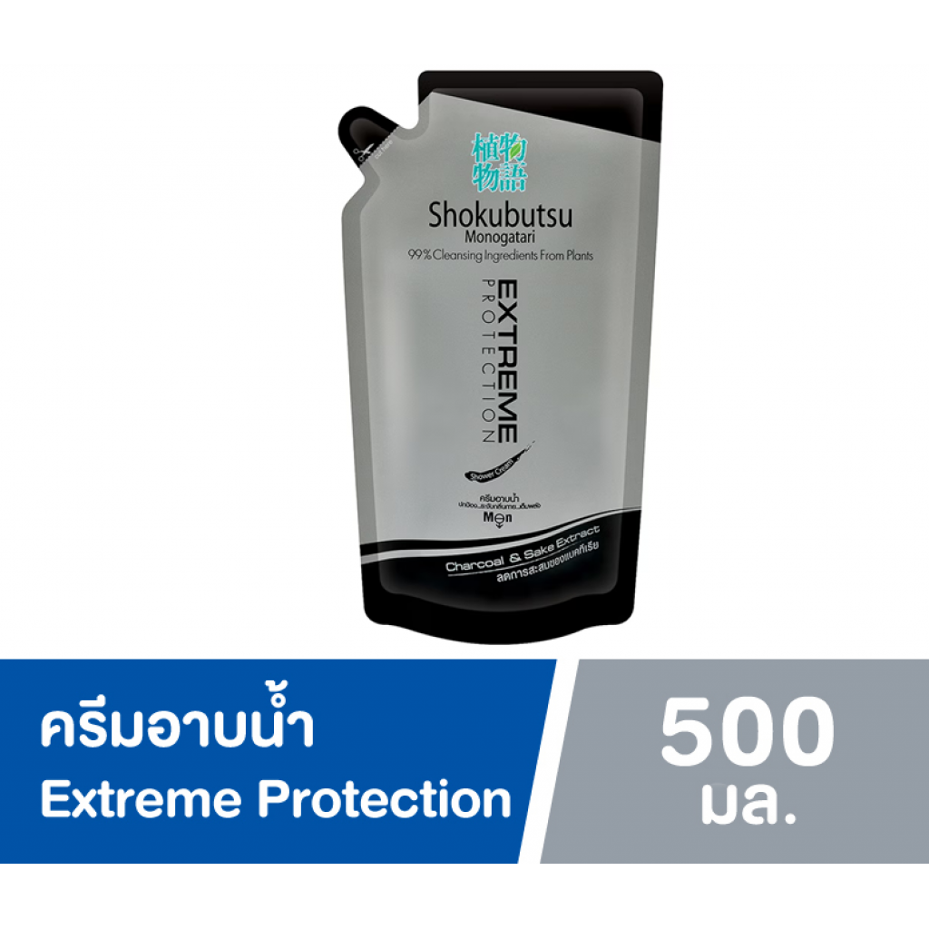 Shokubutsu For Men Extreme Protection Shower Cream 500ml. Refill