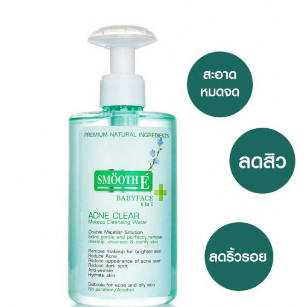 Smooth E Acne Clear Makeup Cleansing Water 300ml.