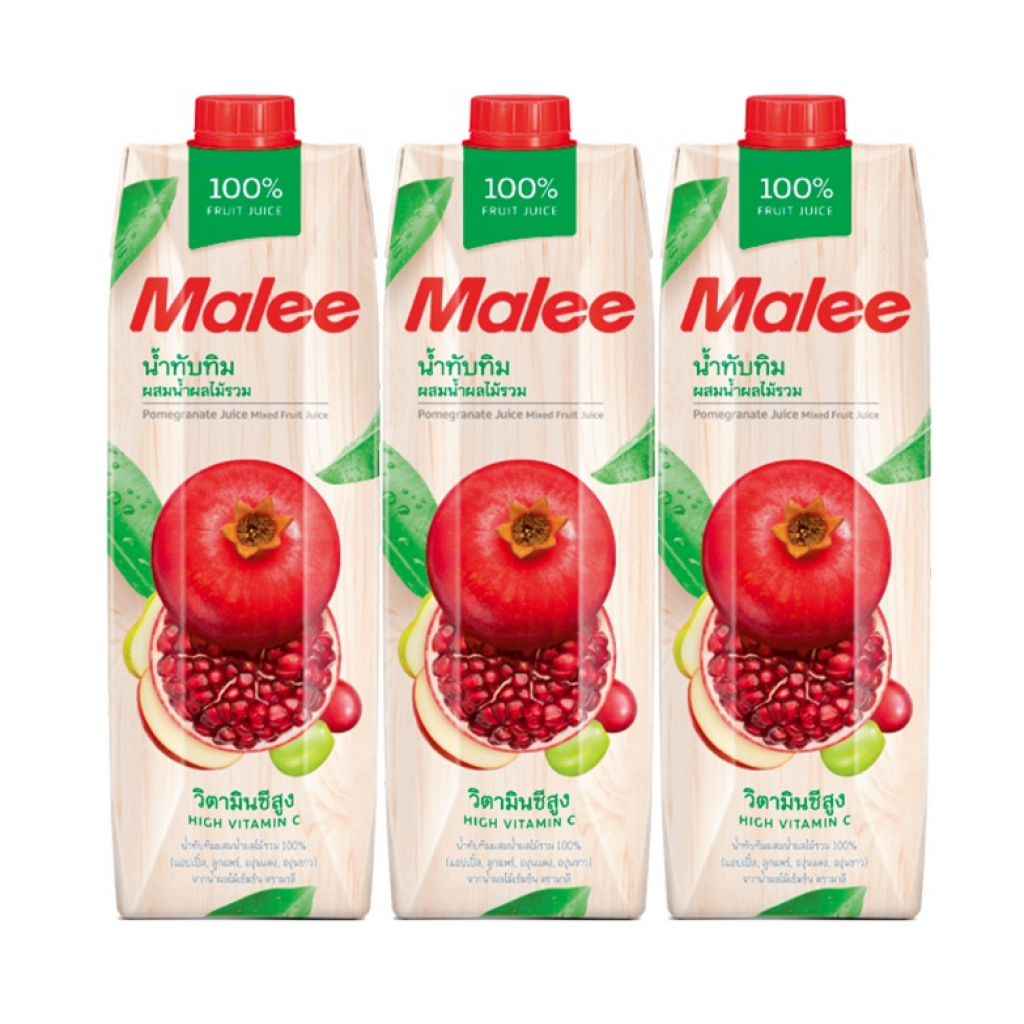 Malee Pomegranate Juice Mixed Fruit Juice 100percent 1ltr.