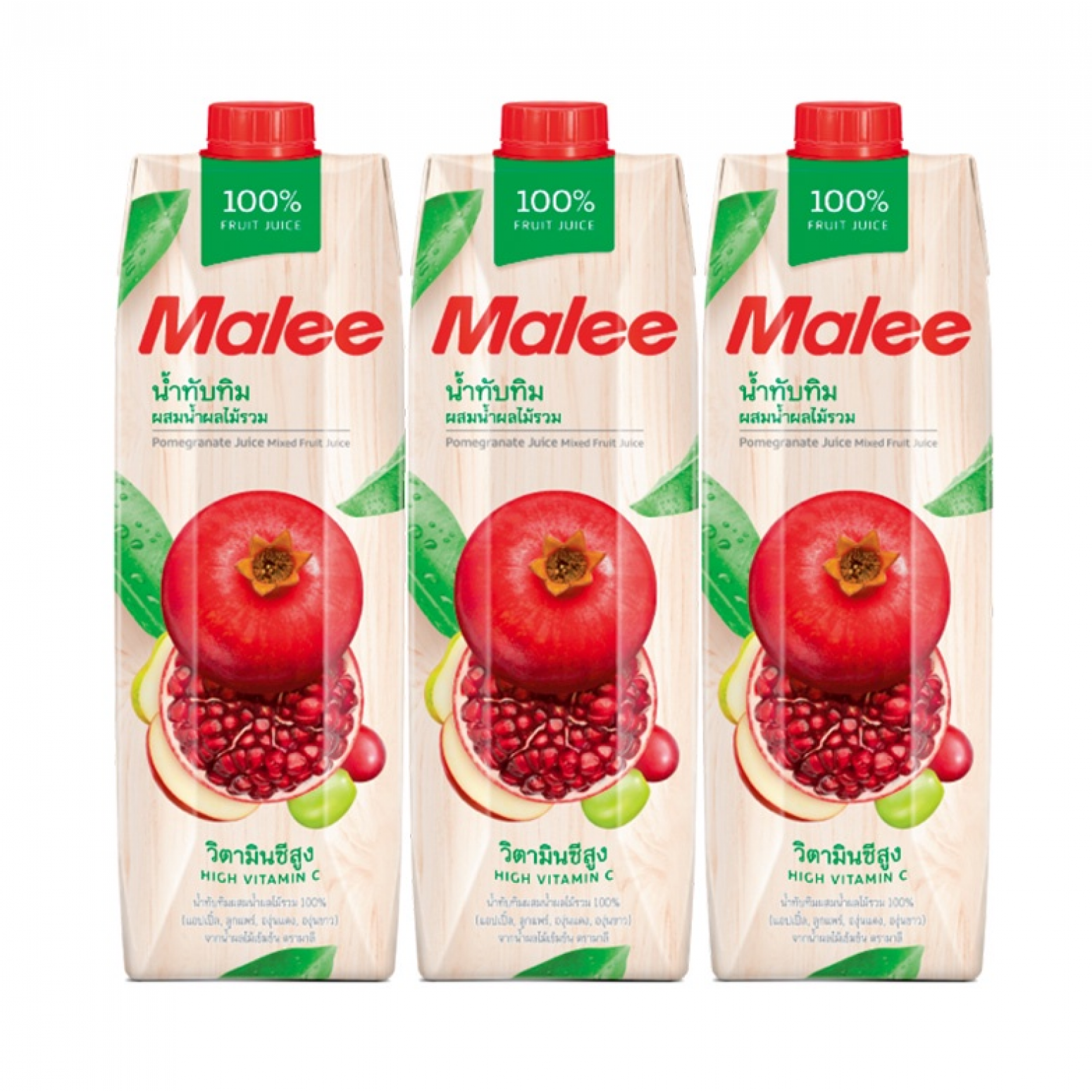 Malee Pomegranate Juice Mixed Fruit Juice 100percent 1ltr.