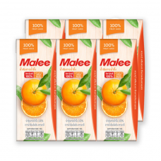 Malee Orange Juice 200ml. Pack 3