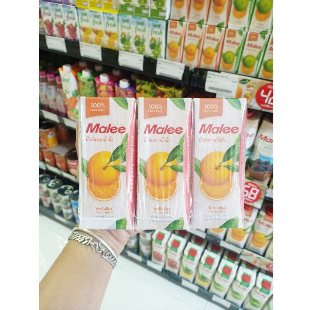 Malee Orange Juice 200ml. Pack 3