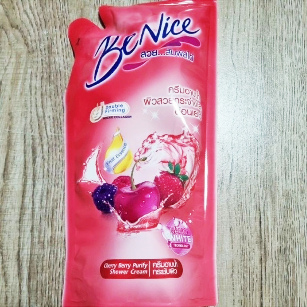 Benice Cherry Berry Purify Shower Cream 400ml.Refill