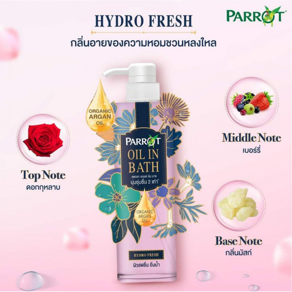 Parrot Oil in Hydro Fresh Bath 400ml.