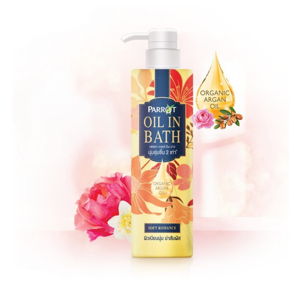 Parrot Oil in Soft Romance Bath 400ml.