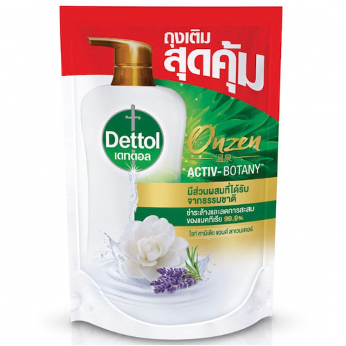 Dettol Shower Gel Onzen Activ Botany White Camelia and Lavender Refill 370g.