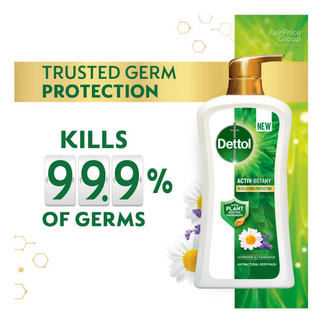 Dettol Shower Gel Onzen Activ Botany White Camelia and Lavender 450g.