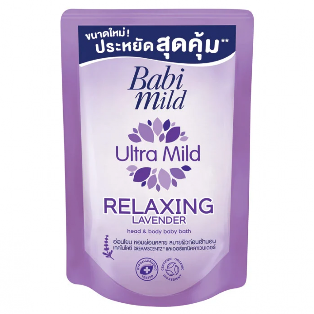 Baby Mild Relaxing Lavender Head and Baby Bath Refill 700ml.