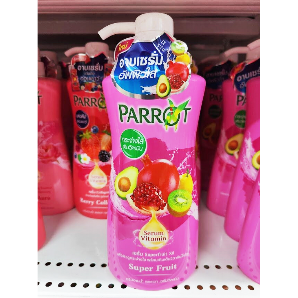 Parrot Bath Serum Vitamin Super Fruit 450ml.