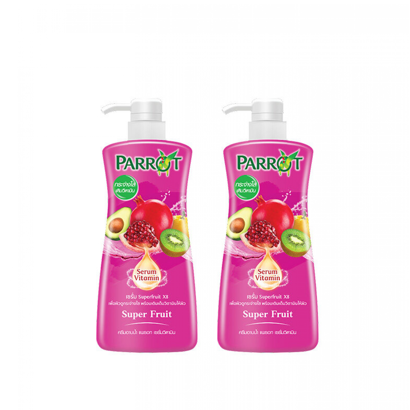 Parrot Bath Serum Vitamin Super Fruit 450ml.