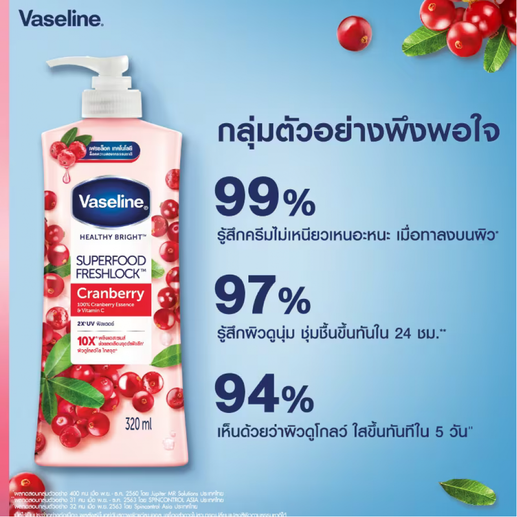 Vaseline Superfood Freshlock Cranberry Lotion 500ml