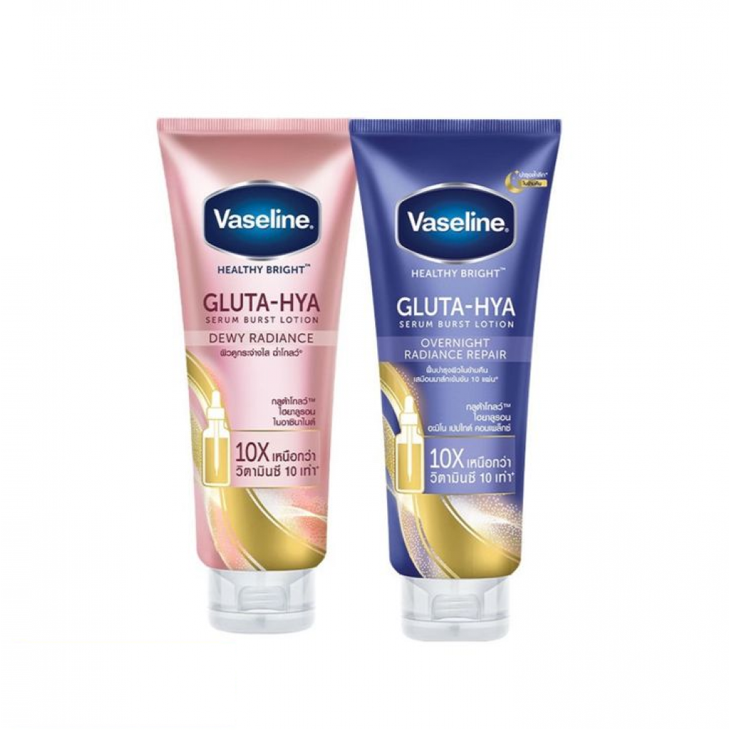 Vaseline Dewy and Overnight 300ml.Pack 2