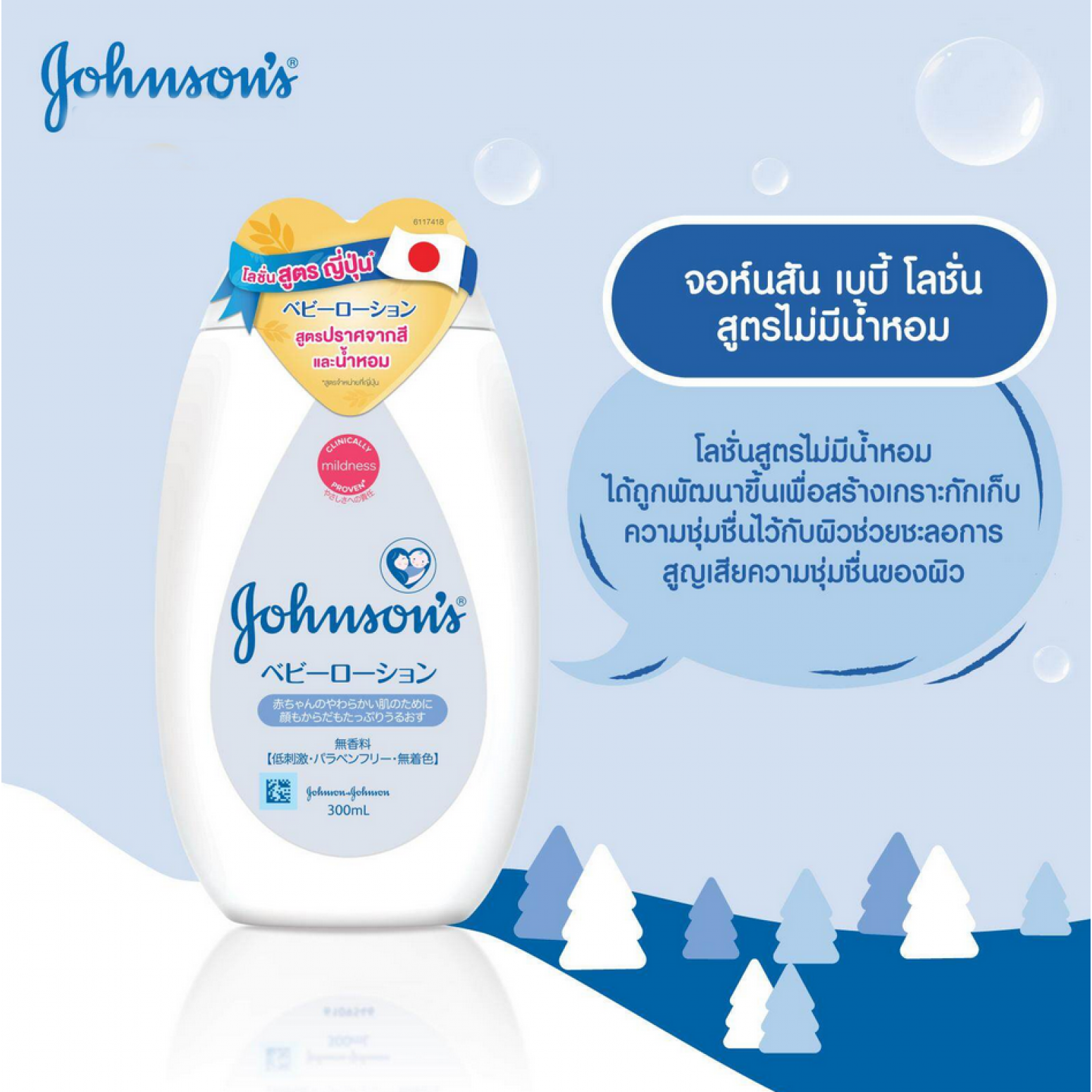 Johnsons Baby Lotion Fragrance Free 300ml.