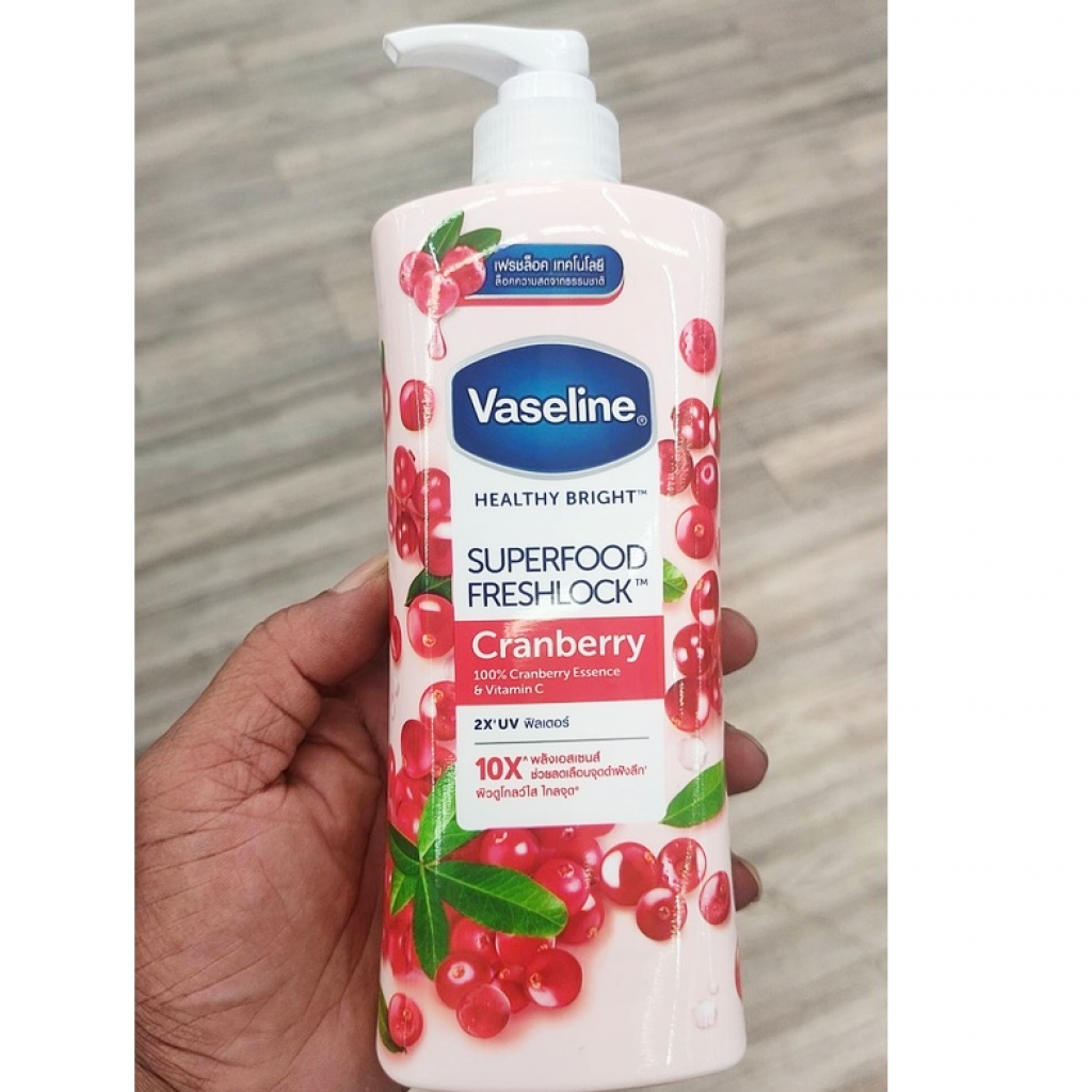 Vaseline Superfood Freshlock Cranberry Lotion 300ml.Pack 2