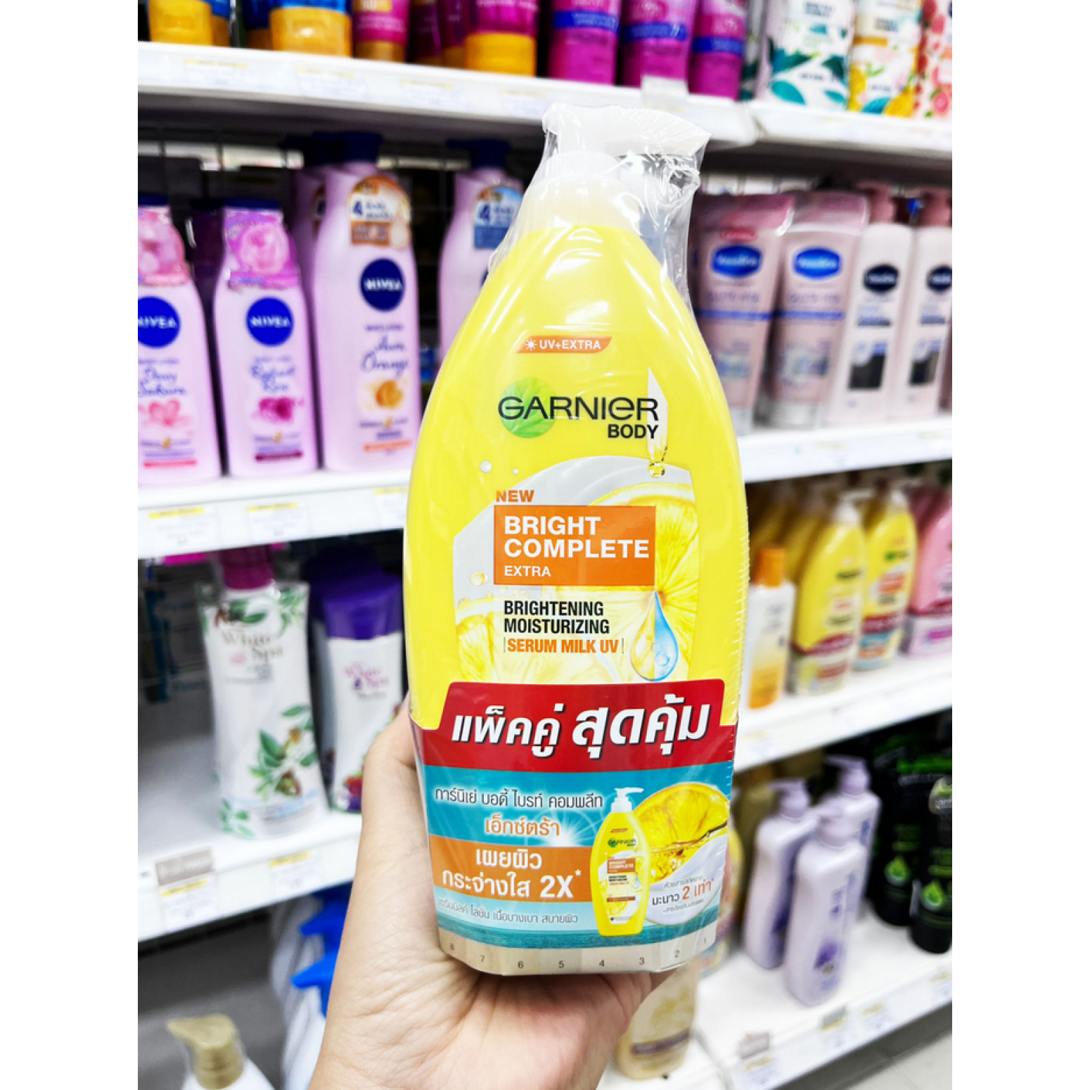 Garnier Bright Complete Extra Lotion 400ml.Pack2