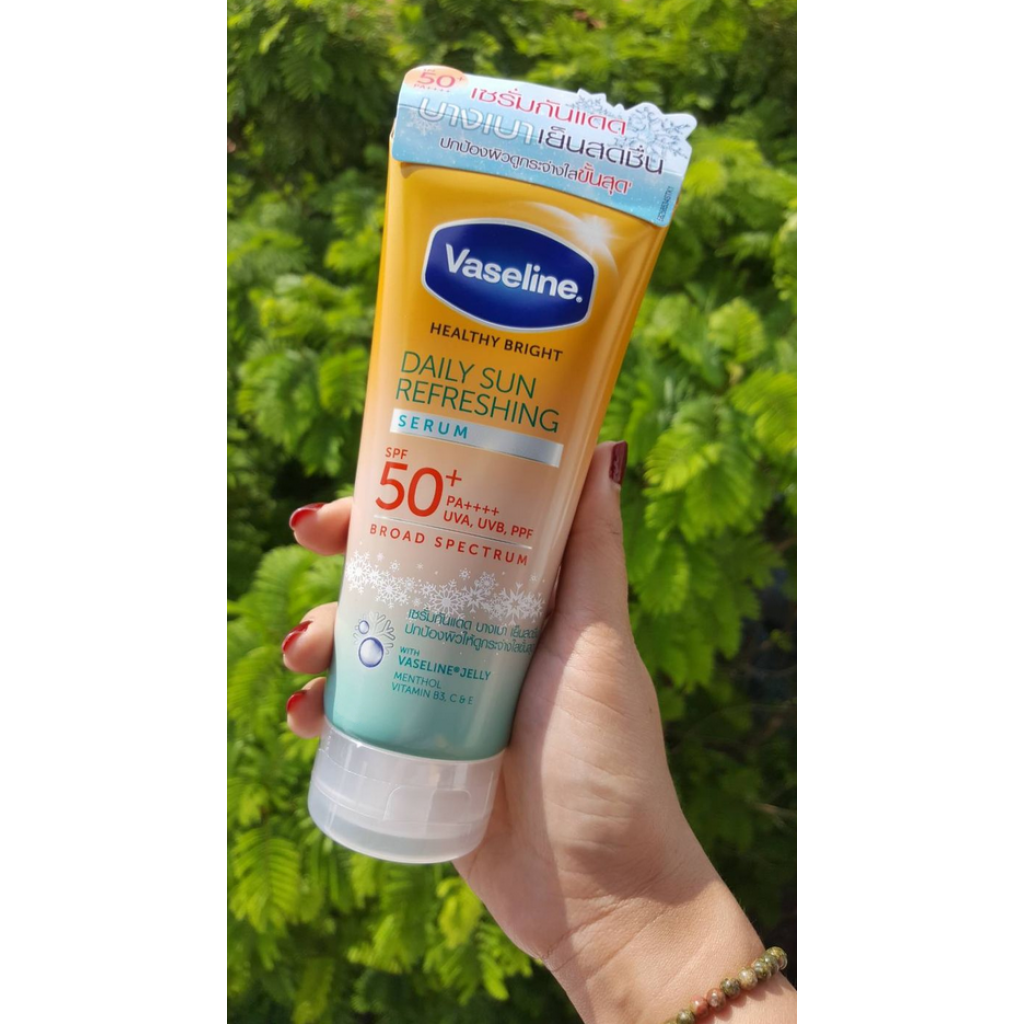 Vaseline Healthy Bright Daily Sun Refreshing Serum SPF50 170ml.